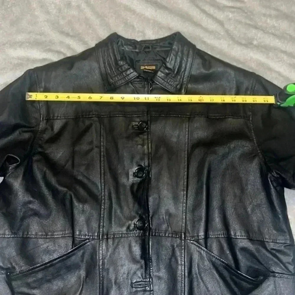 Salon Studio Leather jacket black size XL Vintage - Picture 4 of 12